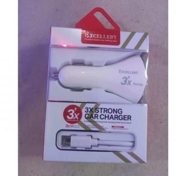 EXCELLENT METAL CAR CHARGER ADAPTER 1 USB PORT +1 PD PORT